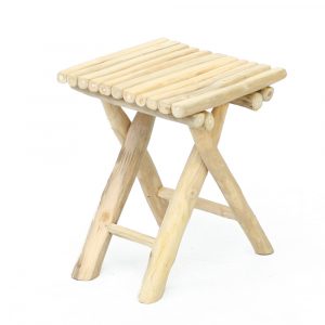TABOURET PLIANT BOIS NATUREL