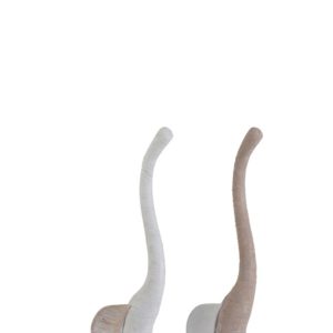 ÉLÉPHANT RÉSINE Blanc/Marron small