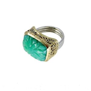 BAGUE ARGENT ET LAITON