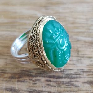 BAGUE ARGENT ET LAITON