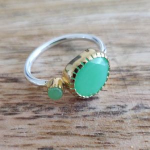 BAGUE ARGENT ET LAITON