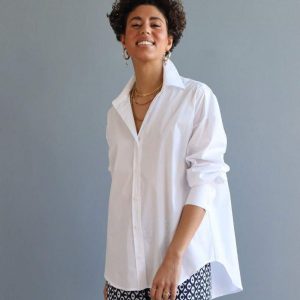 CHEMISE OVERSIZE BLANCHE CKC2DAS
